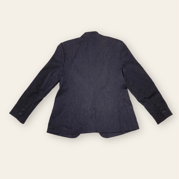 NWT Old Navy Heathered Twill Dark Gray Pixie Blazer - Picture 2 of 5
